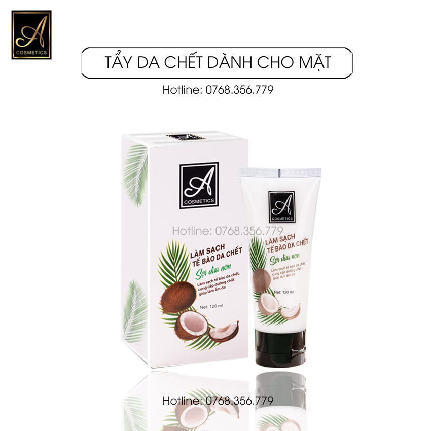 Tẩy da chết sợi dừa non dành cho Face, 120ml,Tẩy sạch cặn kem, bụi bẩn làm da sáng mịn