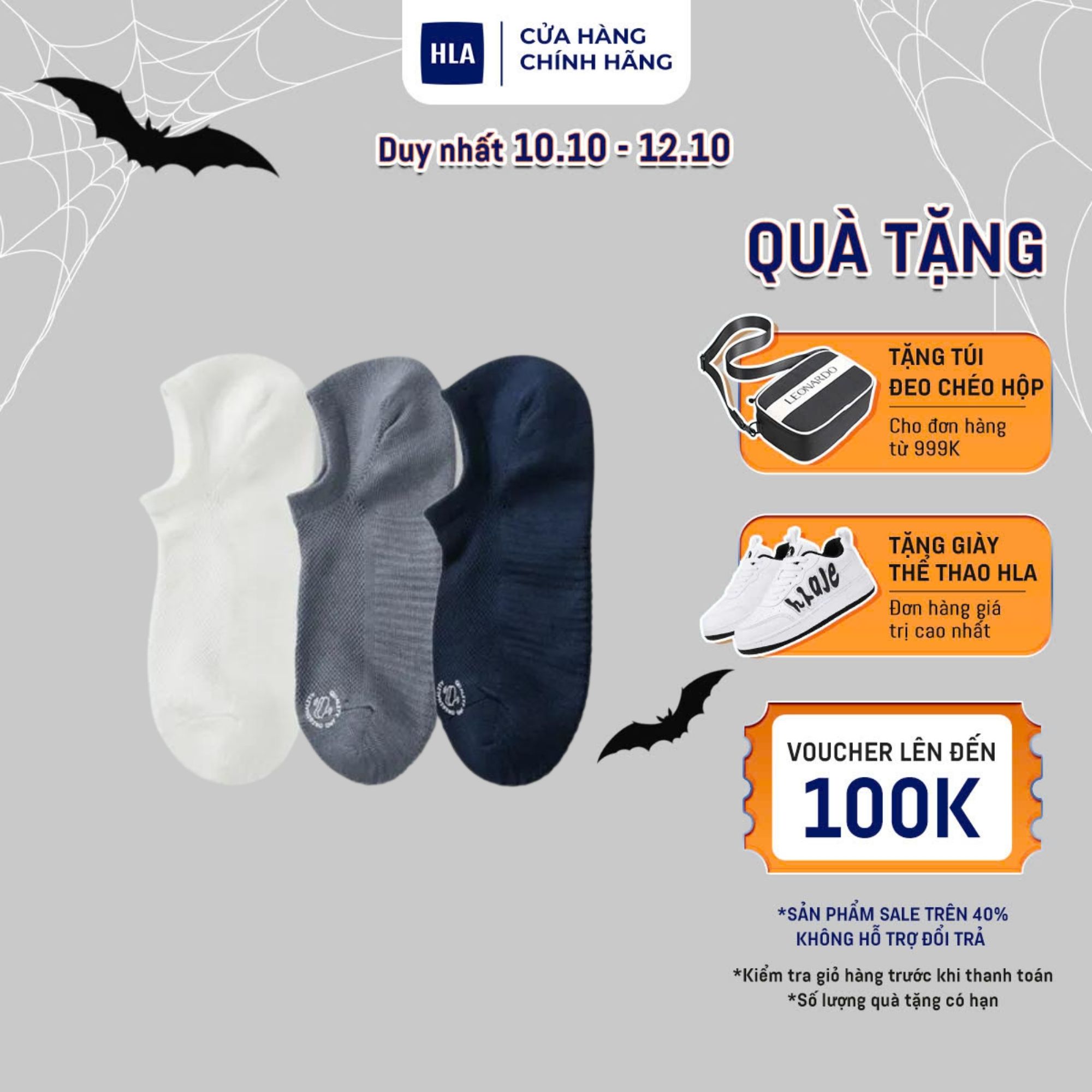 HLA - Bộ 3 đôi vớ nam cao cấp Soft & comfortable elastic socks