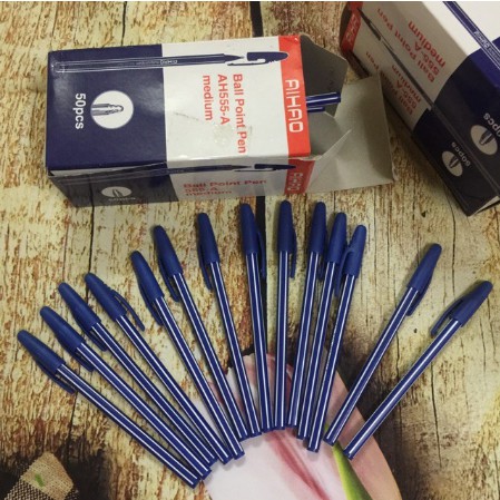 48 Cây bút bi Aihao 555 siêu trơn (01 hộp xanh đen), chất lượng đảm bảo an toàn đến sức khỏe người sử dụng, cam kết hàng đúng mô tả