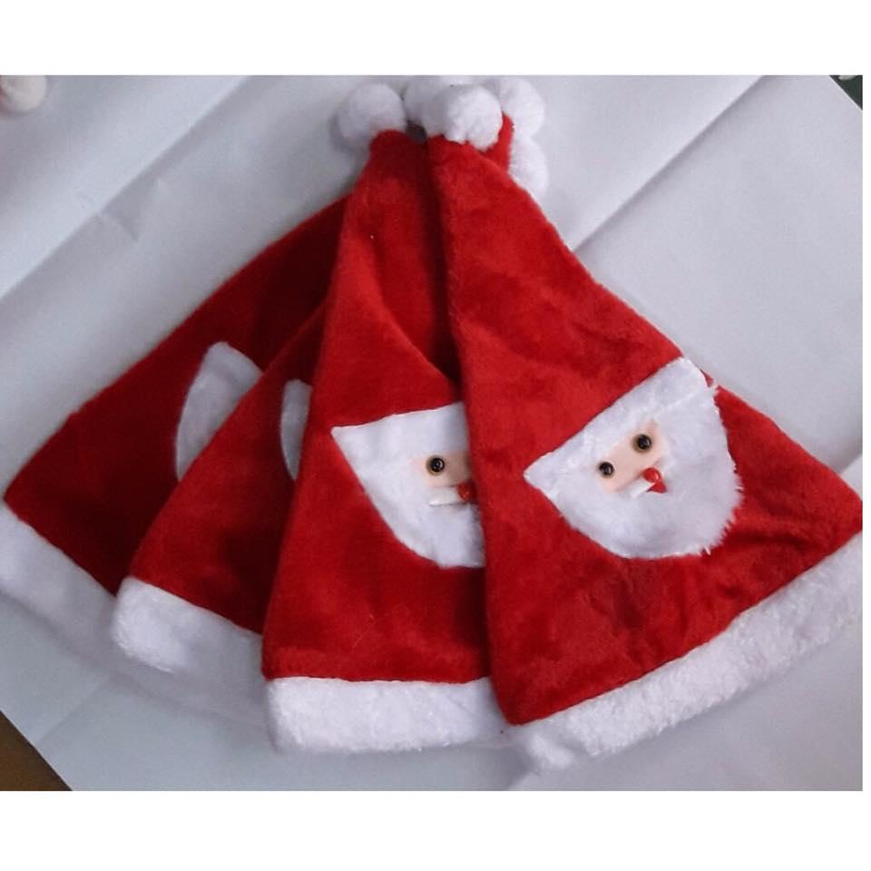 Mũ ông già Noel vải Nhung - Size trẻ em