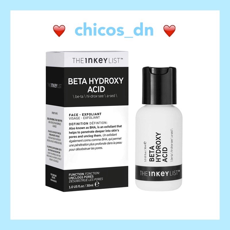 Tinh chất tẩy da chết the inkey list beta hydroxy acid 30ml