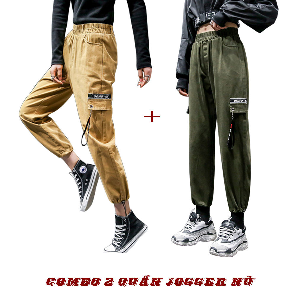 Combo 2 Quần Jogger Túi Hộp Nữ Phối Dây Chất Thun BC Cao Cấp Siêu Co Giãn Thời Trang SMARTLY GIRL COMBO 2WM JOGGER HQ01