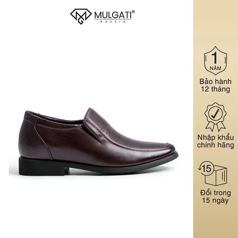 Giày lười Tăng chiều cao da bò cao cấp nam Mulgati Elevator Shoes - G81012