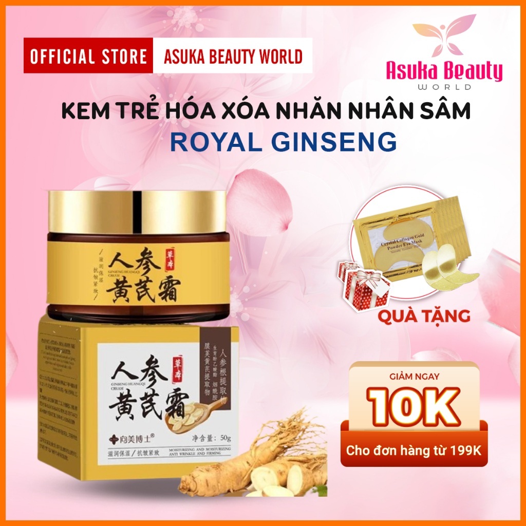 Kem Xóa Nhăn Hoàng Kỳ Nhân Sâm ROYAL GINSENG – Hỗ Trợ Làm Giảm Nếp Nhăn, Ngăn Chảy Xệ, Cung Cấp Collagen, Giúp Da Căng Mịn Và Trẻ Trung