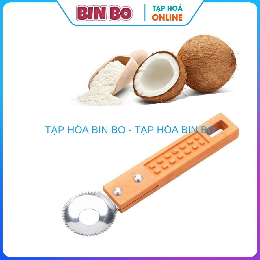 Nạo dừa cán dài cây nạo dừa tròn.