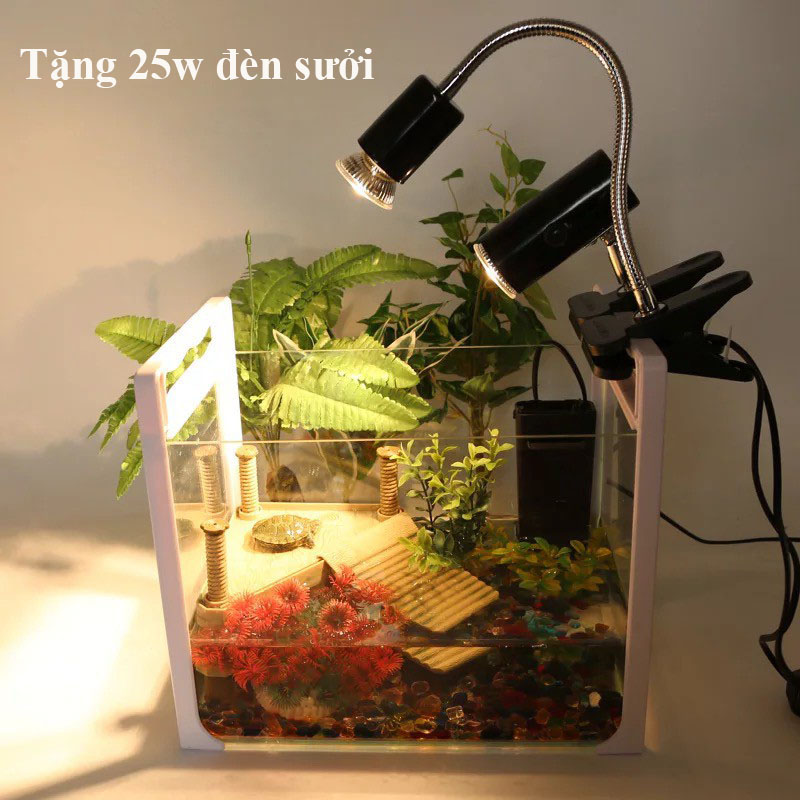 Combo Đèn Sưởi Uva +Uvb 3.0 và kẹp đèn - Bóng đèn sưởi dùng cho thú cưng,bò sát, rùa