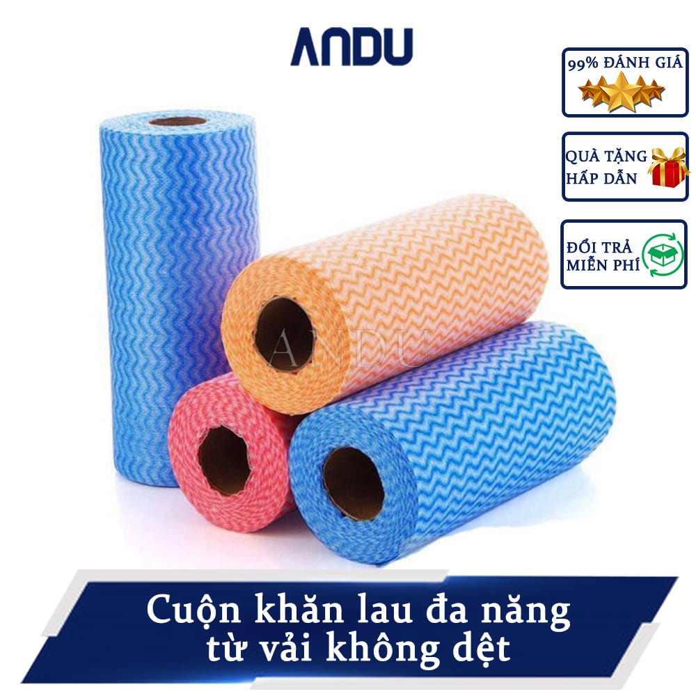Cuộn giấy lau đa năng bằng khăn lau bếp vải không dệt, cuộn giấy vải lau đa năng tiện