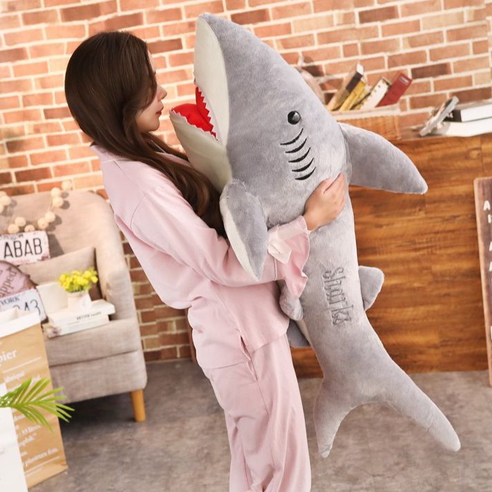 ĐỒ CHƠI CÁ MẬP NHỒI BÔNG SIZE LỚN GẤU BÔNG CÁ MẬP BABY SHARK CHO BÉ MẪU GIÁO