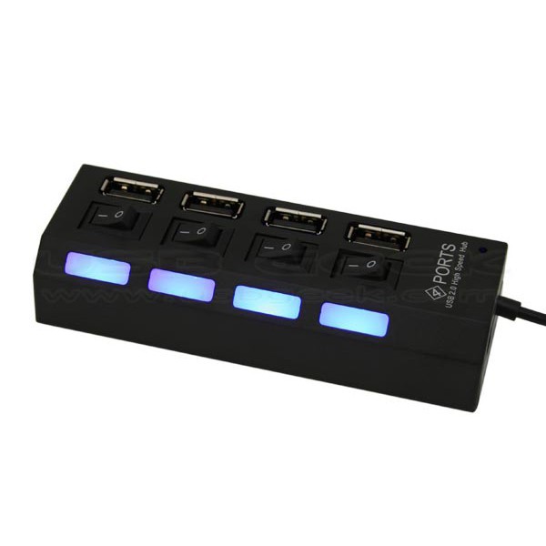 Bộ chia usb từ 1 ra 4 usb có công tắt 2.0
