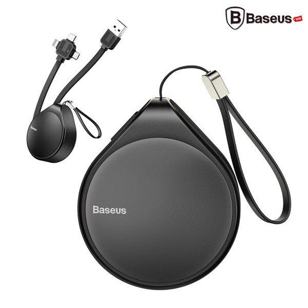 Cáp sạc nhanh 3 trong 1 có thể rút gọn Baseus