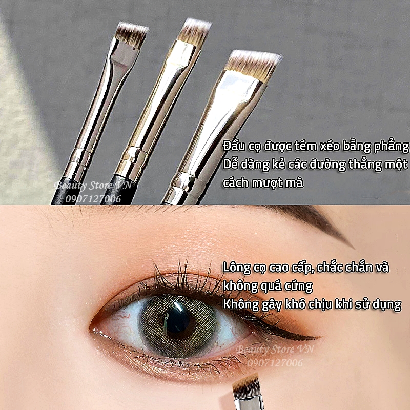 [MẪU MỚI💋] Cọ Tém Xéo Vẽ Đuôi Mắt & Chân Mày Cực Mảnh Cao Cấp