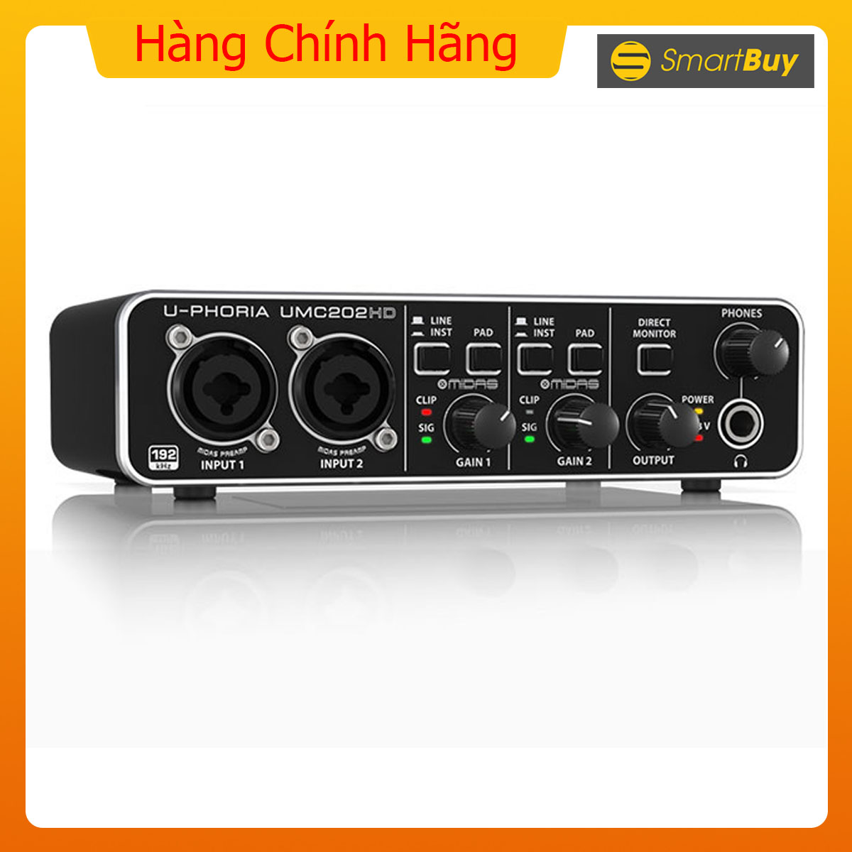 Sound card thu âm Behringer U-PHORIA UMC202HD - Hàng chính hãng