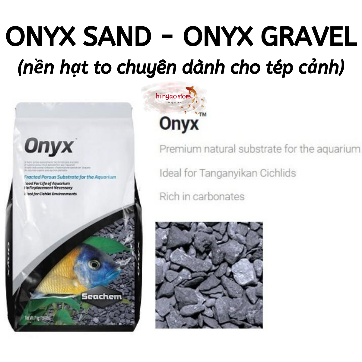 Nền Onyx Sand - Onyx Gravel nền chuyên chơi tép màu, tép lạnh, tép sula (chiết) - Phụ kiện tép cảnh | Hingaostore.