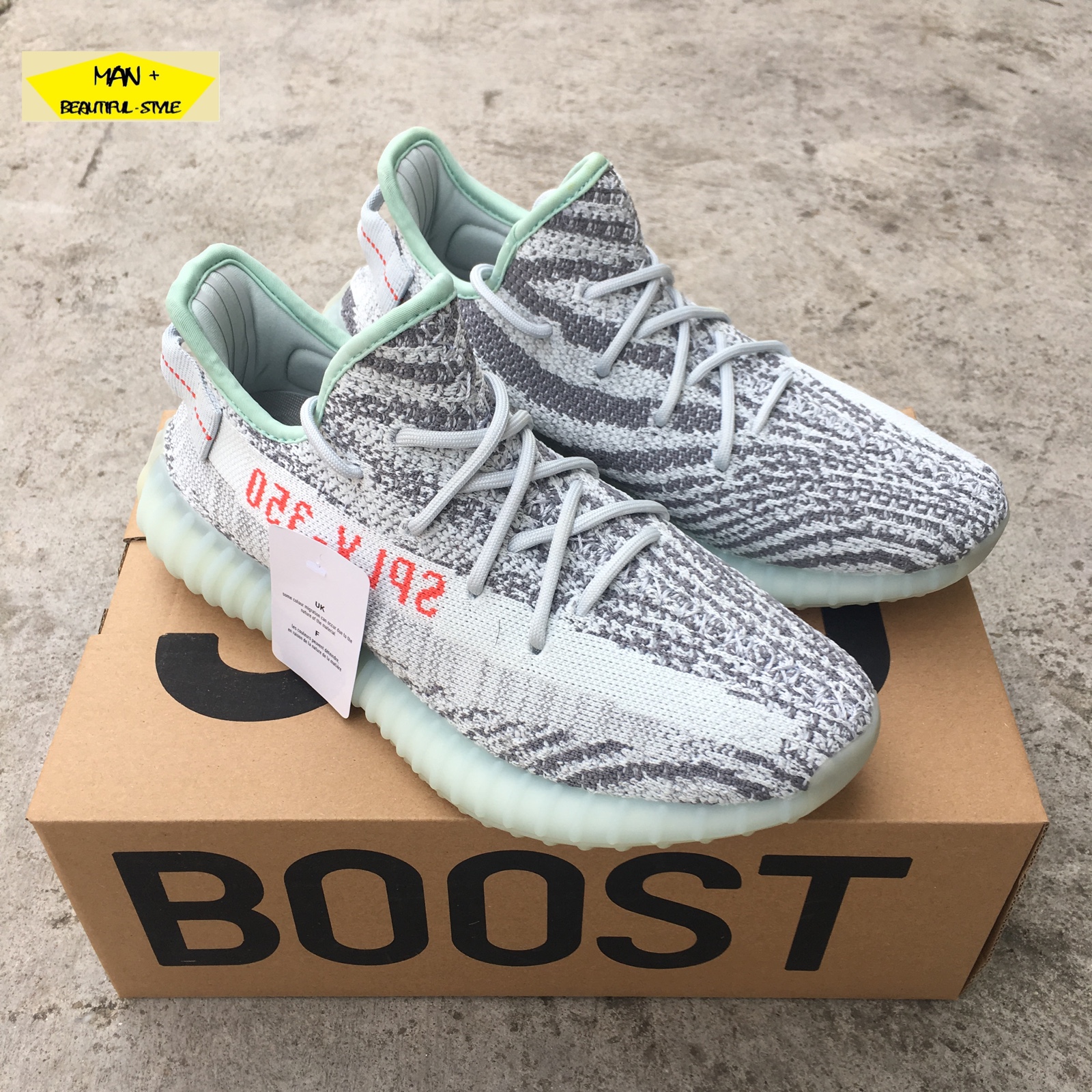 (SIÊU KHUYÊN MẠI + QUÀ TẶNG) Giày thể thao sneaker YEEZY BOOST 350 V2 blutin cực đẹp dạo phố