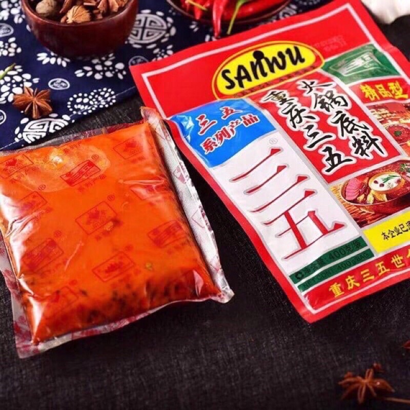 Cốt lẩu sanwu - lẩu cay trùng khánh chuẩn vị