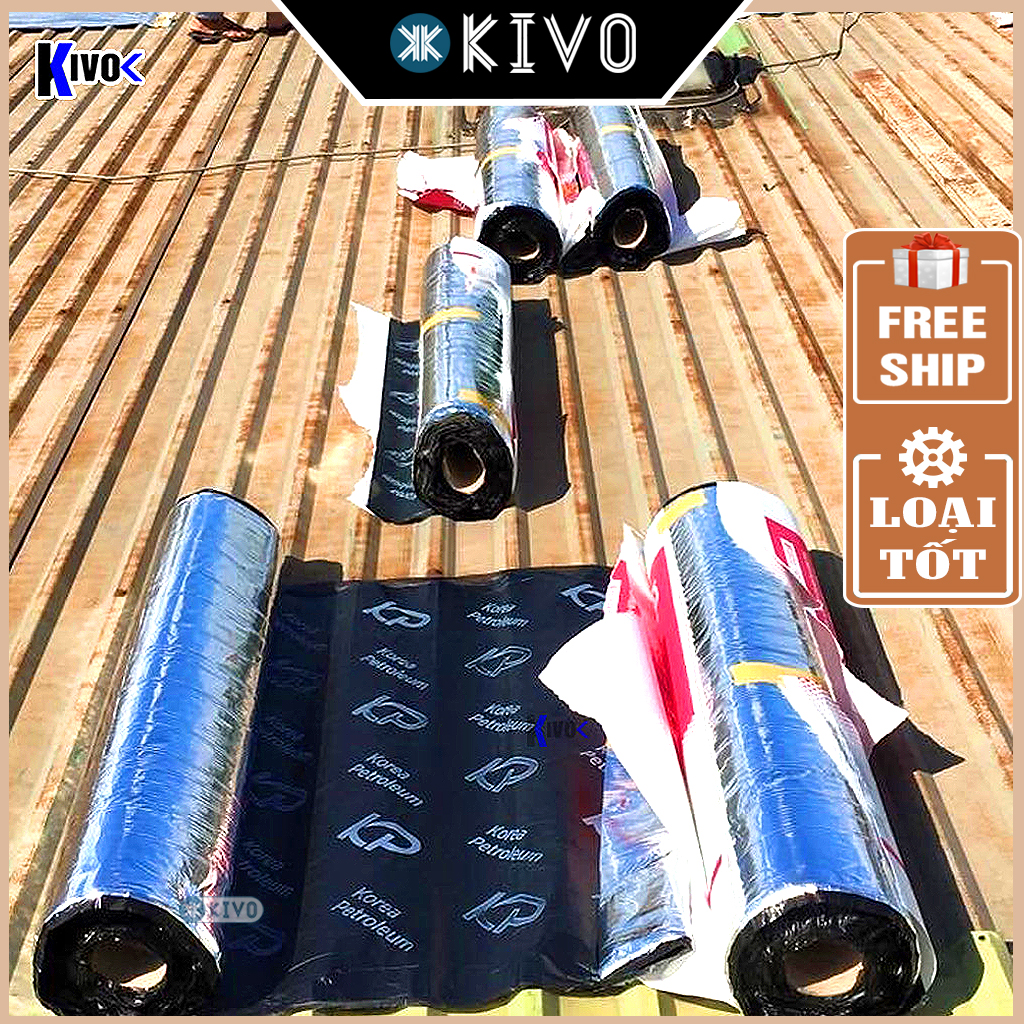 Băng Keo Chống Thấm Hàn Quốc Korea Petroleum Khổ Lớn Siêu Dính - Giấy Dầu Chống Thấm Mái Tôn - Băng Keo Siêu Dính Chống Thấm Nước Chống Dột Mái Nhà Mái Tôn Trần Nhà, Bang Keo Chong Tham, Màng Chống Thấm Tự Dính - Kivo