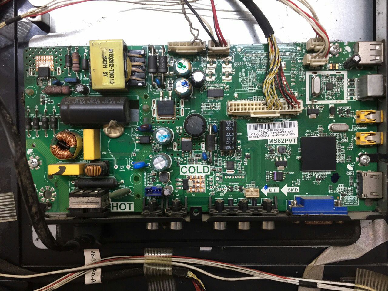 Board nguồn xử lý tivi TCL L32B2820