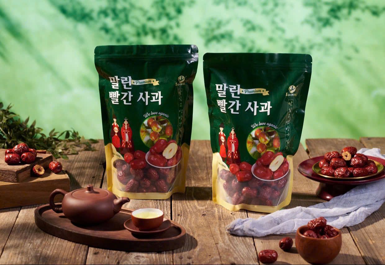 Táo đỏ sấy khô hàn quốc - gói 0.5kg