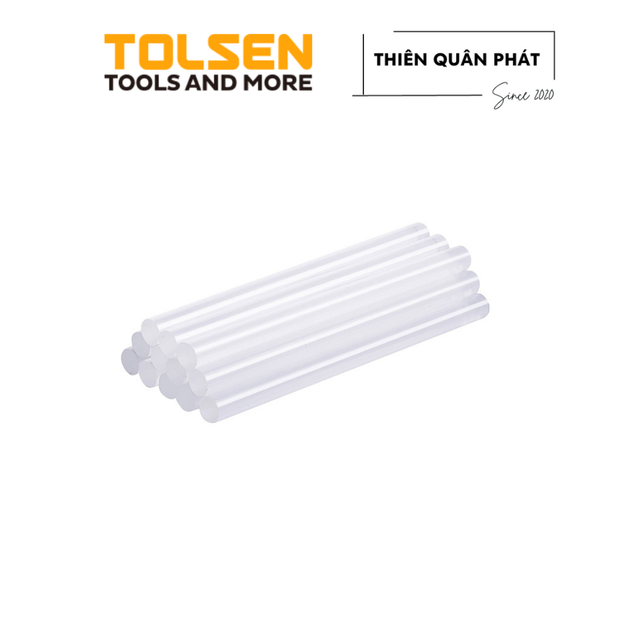 Hộp 12 cây keo nến - keo đèn cầy sillicon Tolsen 79110 chính hãng dùng cho súng bắn keo lớn, kết dính tốt, nhanh khô, bền bỉ