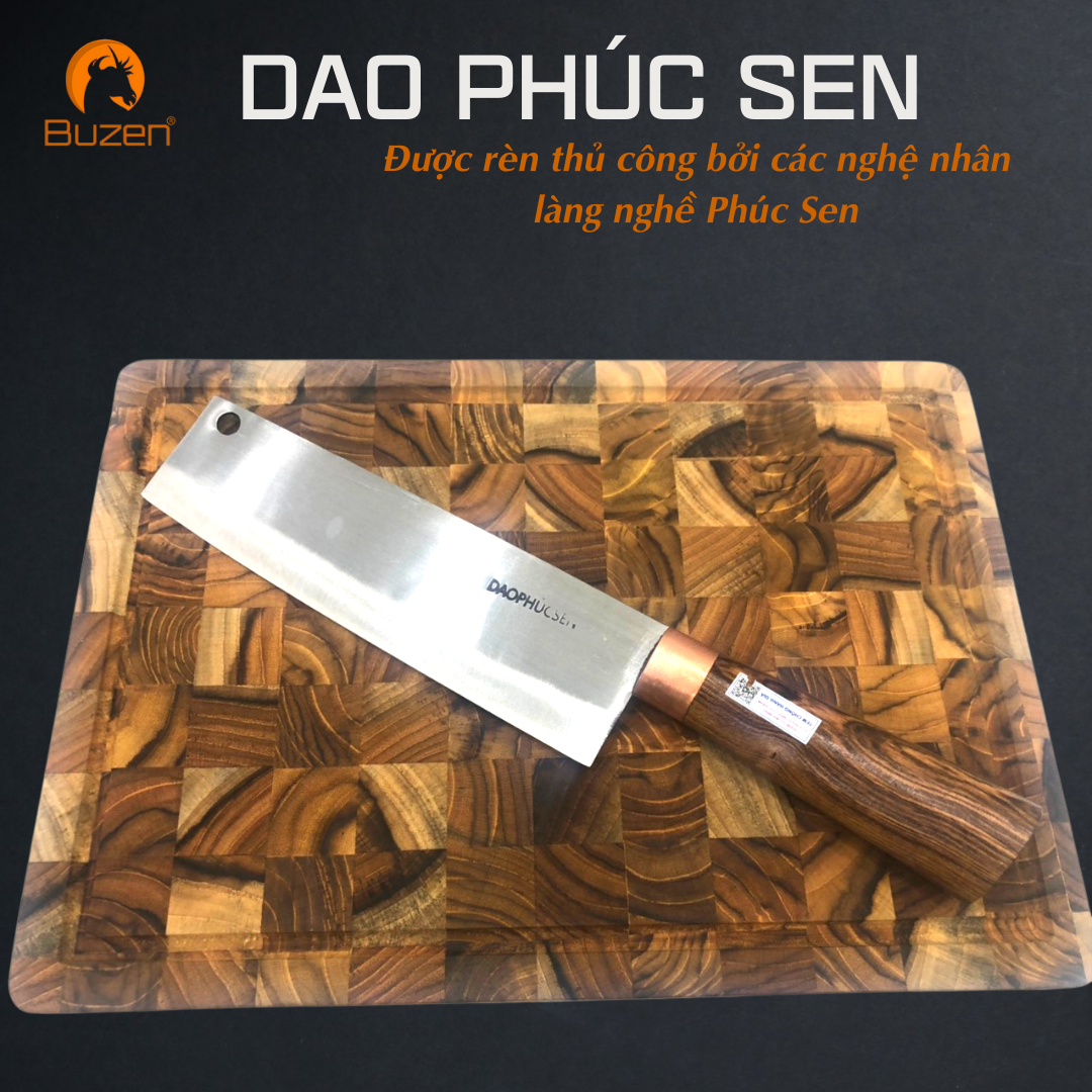 Dao phúc sen cắt thái thịt cá dòng cao cấp thép trắng không han gỉ