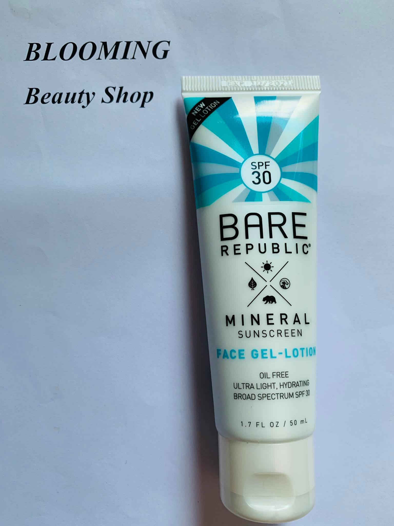 Bare Republic Mineral Sunscreen Face Gel - Lotion SPF 30