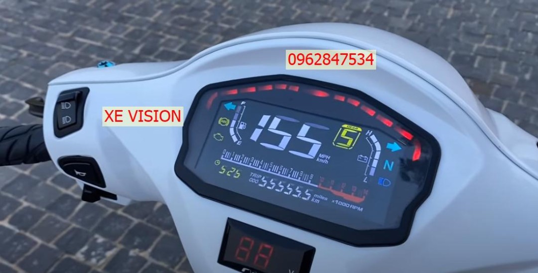 Đồng hồ DUCATI full chức năng cho các loại xe máy - Vindecal BD