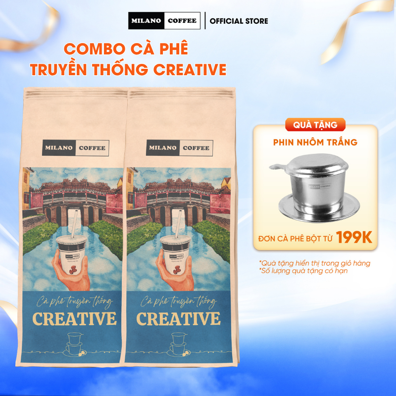 Combo of 2 Packs of Milano Traditional Creative Coffee 250g