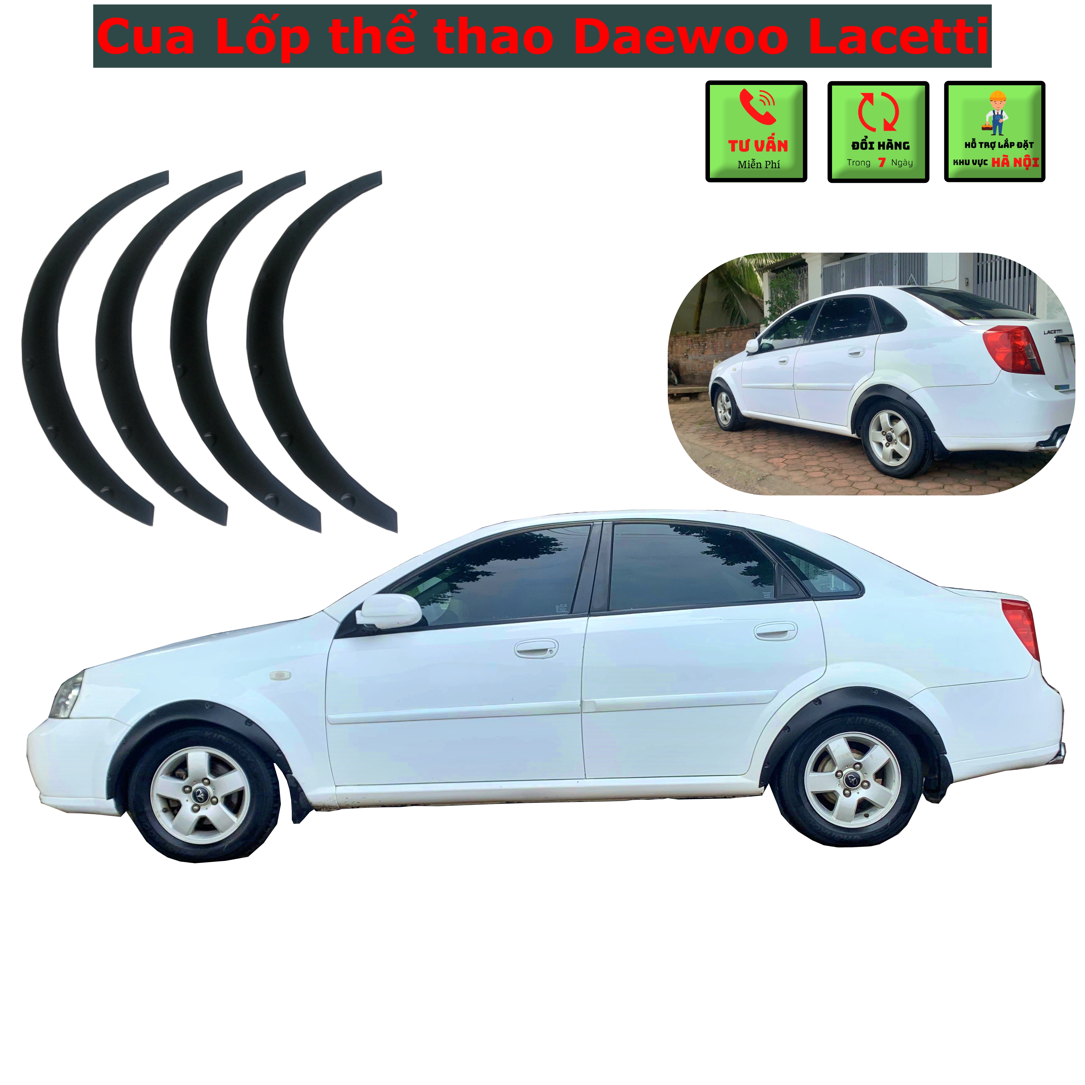 Cua Lốp Thể Thao Chắn bùn Daewoo Lacetti Lắp Cho Các Đời