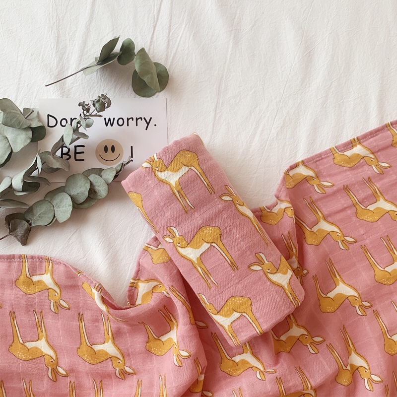 [Aden] Khăn 100% Muslin tre cho bé 0m+ cỡ 125x125cm - Muslin Tree Blanket For Baby - MIESHOP