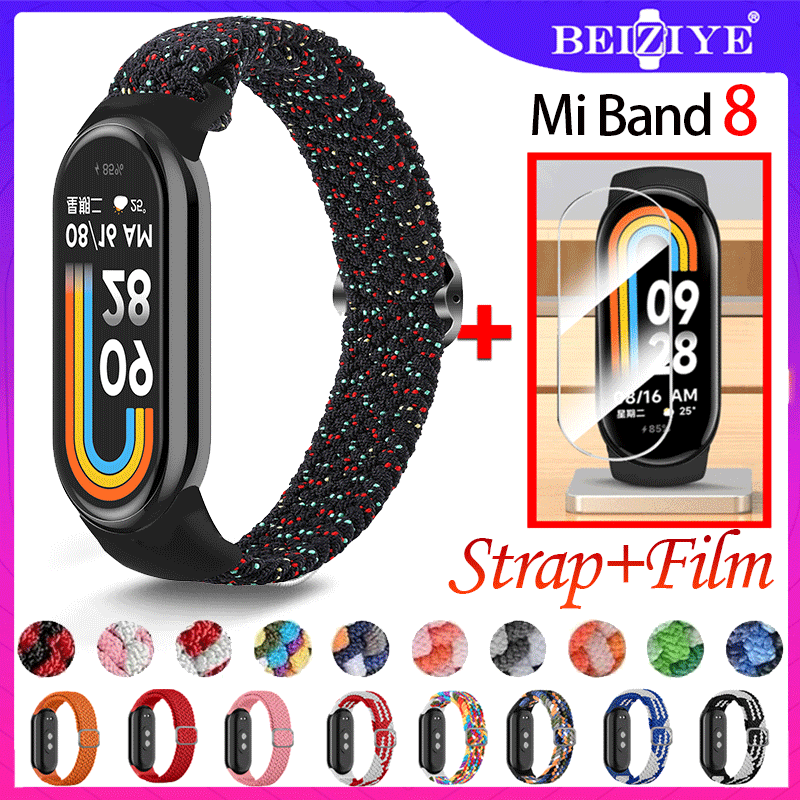 Mi Band 8 Dây Đeo Bện Bằng Nylon Đàn Hồi Có Thể Điều Chỉnh Cho Xiaomi Mi