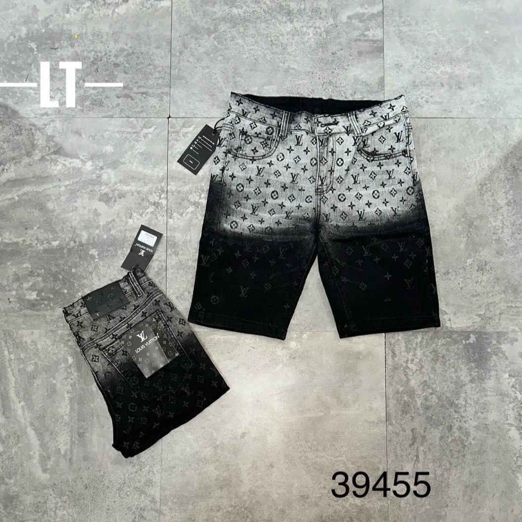 Quần short jean nam co dãn vải dày đen rách siêu cấp họa tiết sang trọng mẫu mới