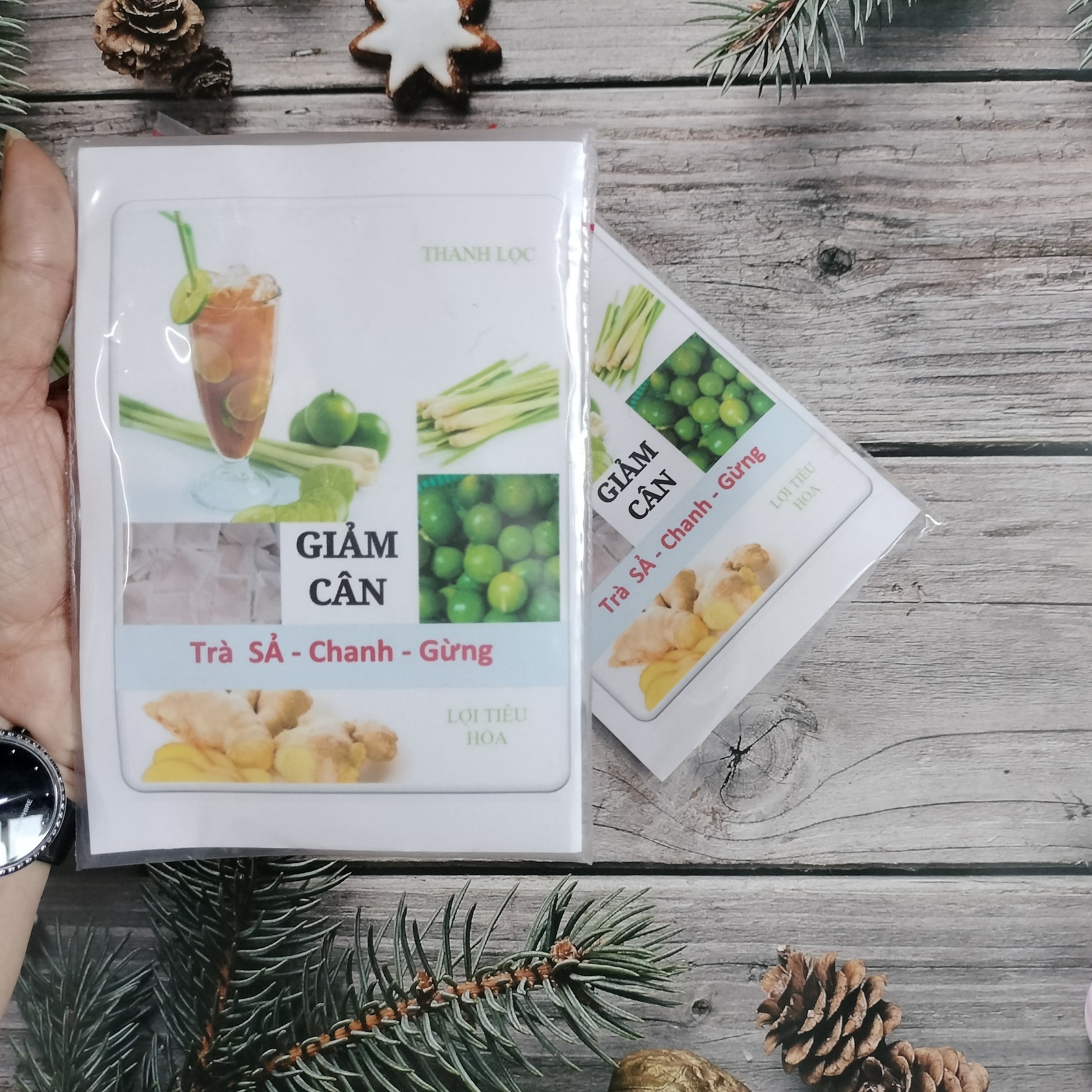 DÙNG THỬ Trà Giảm Cân Sả Chanh Gừng dùng thử 5 túi Lọc- giảm cân, giảm mỡ bụng, dùng được cho phụ nữ sau sinh