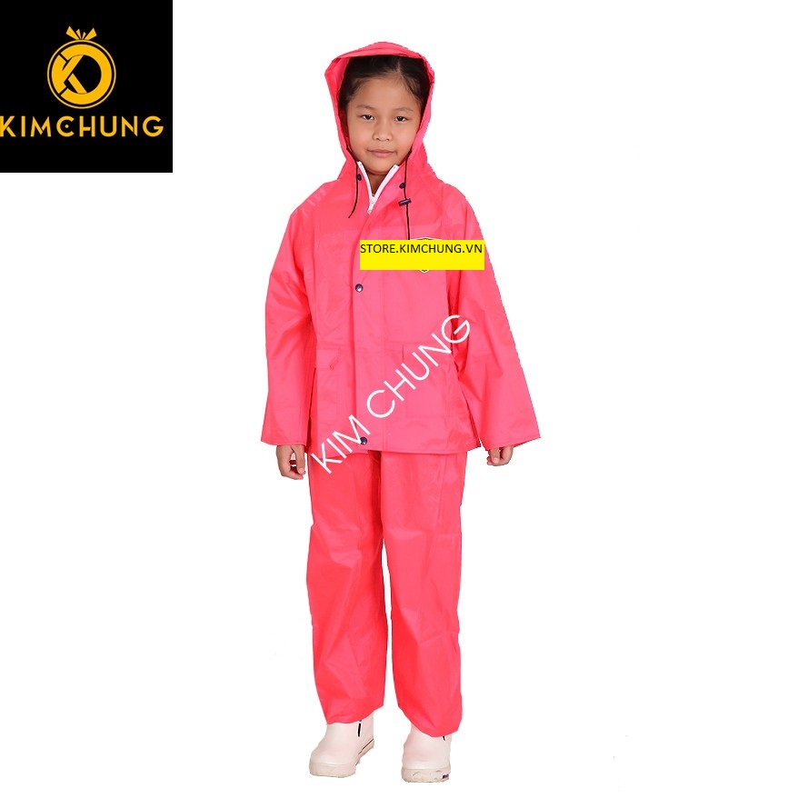 [HCM]Bộ quần áo mưa trẻ em vải dù không thấm nước cho bé (Từ 3-10 tuổi)