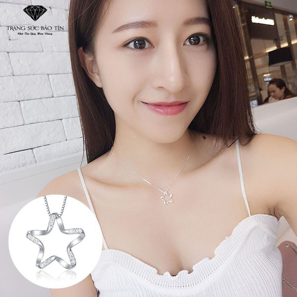 Dây chuyền sao xoắn chất liệu bạc ta thương hiệu bảo tín