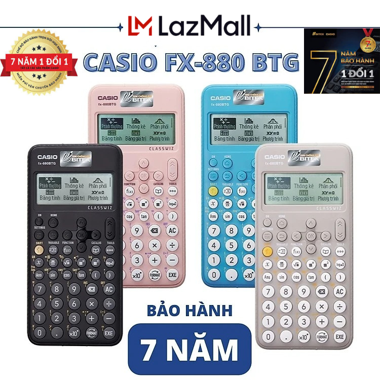 { New 2025 } Máy tính casio, Máy Tính CASIO FX 880 BTG Chính Hãng, Máy tính Dành Cho Học Sinh/Sinh Viên ,Máy Tính Khoa Học Full Chức Năng,Tính Toán Nhanh, Chính Xác, Sử Dụng Tiếng Việt TEAM Phiếu Bảo Hành Đầy Đủ.
