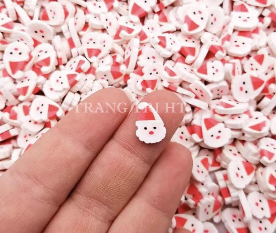 Nail móng tay hình ông già noel giáng sinh trang trí nhà búp bê