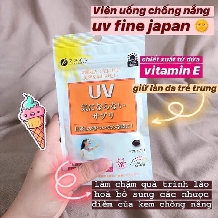 Viên uống chống nắng uv fine của nhật bản