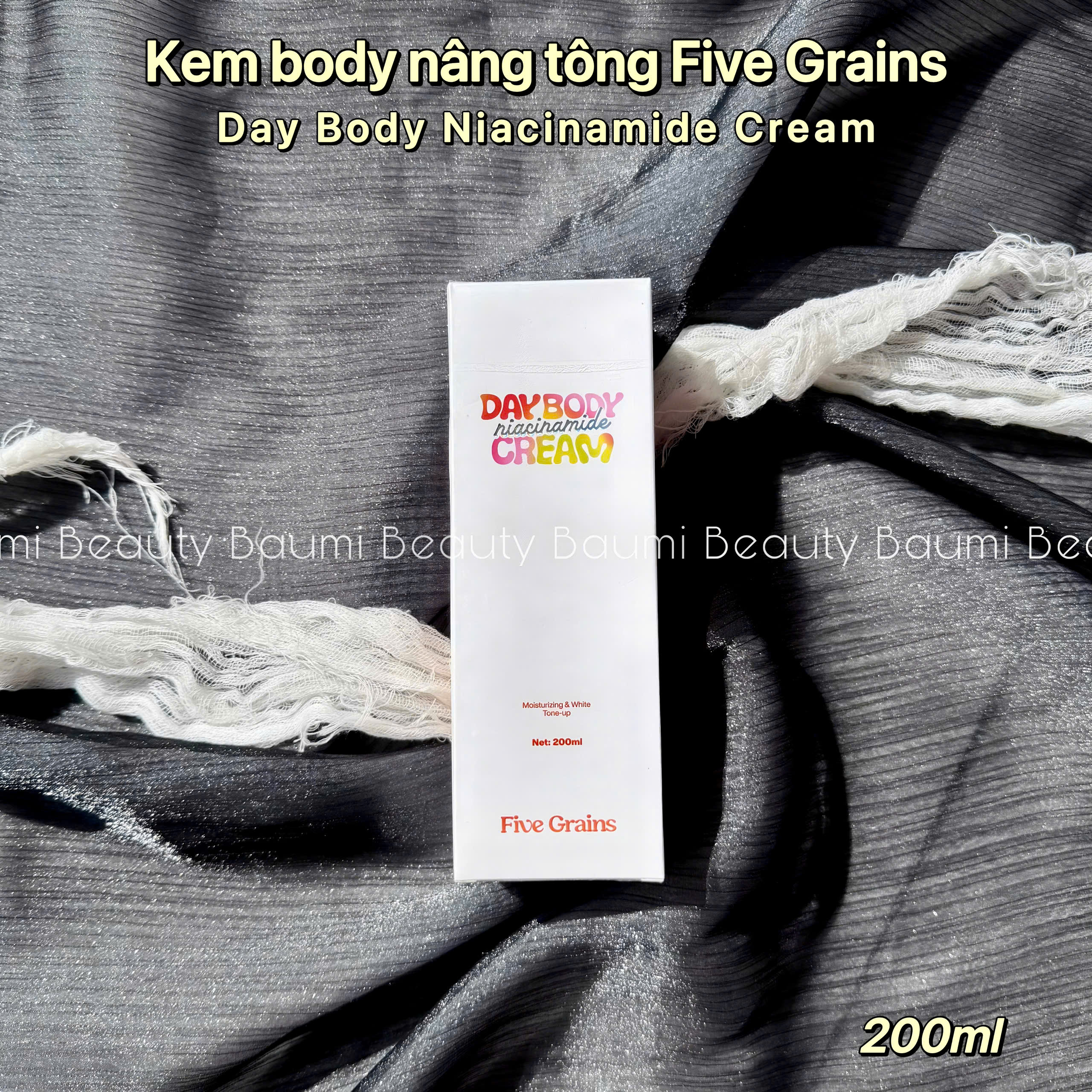 Kem dưỡng body nâng tông trắng da makeup cơ thể Five Grains Day Body Niacinamide Cream - Việt Nam