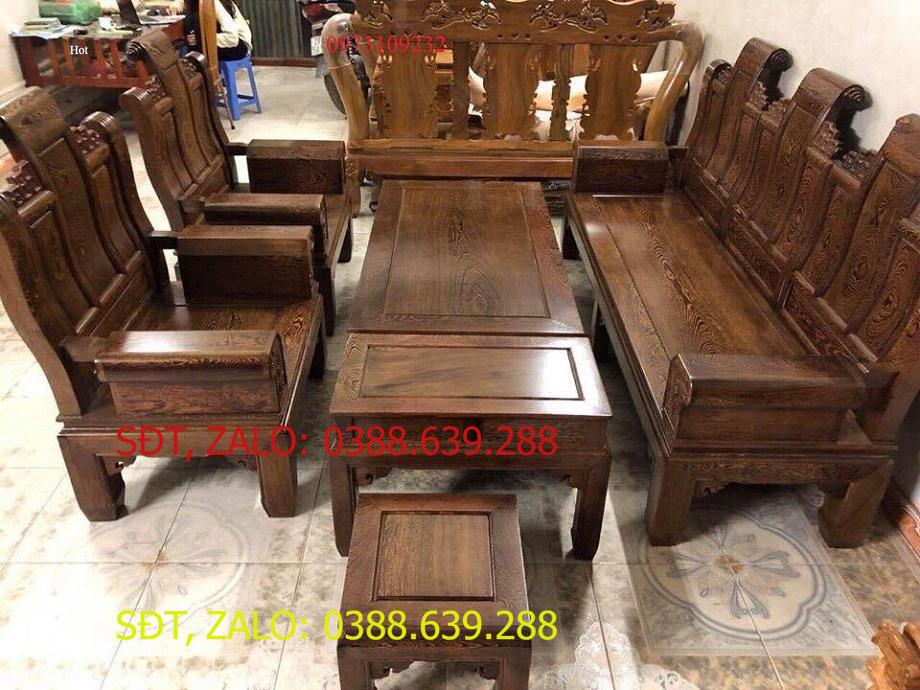 bộ bàn ghế phòng khách âu á tay hộp gỗ mun đuôi công tay 10 .