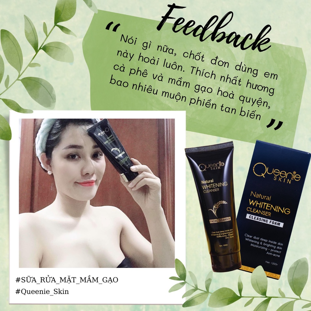 Sữa rửa mặt mầm gạo queenie skin - sữa rửa mặt queenie skin date mới nhất