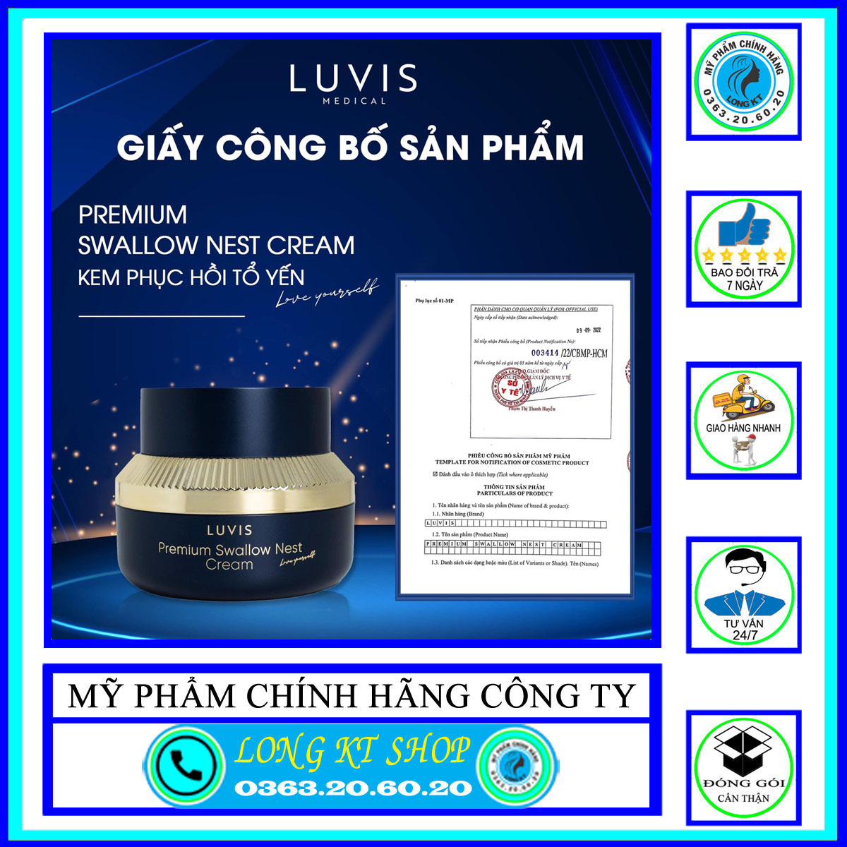 Kem dưỡng da Premium Swallow Nest Cream – Kem dưỡng tổ yến 30gr