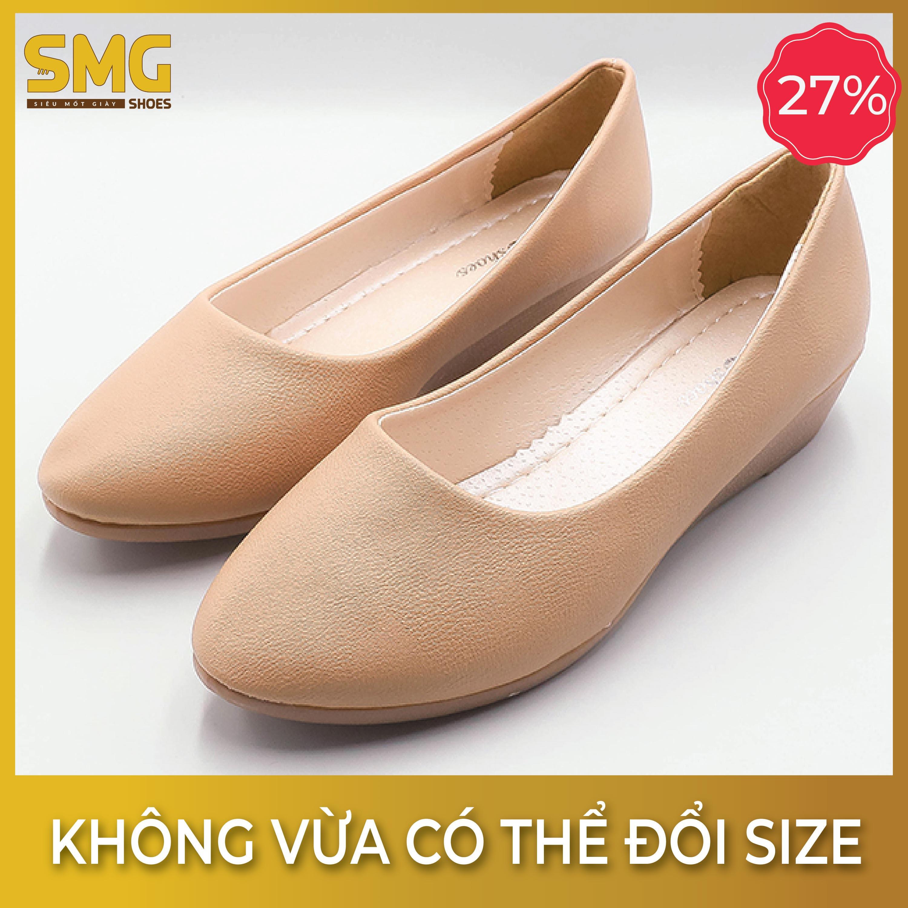 Giày đế xuồng nữ - Giày đế xuồng công sở, Giày công sở nữ đế mềm, Giày đế xuồng kín mũi, Giày công sở nữ kín mũi, Giày đế xuồng da mềm, Giày công sở nữ da mềm, Giày đế xuồng cao 3 phân - Đổi ngay nếu không vừa - SMG Shoes