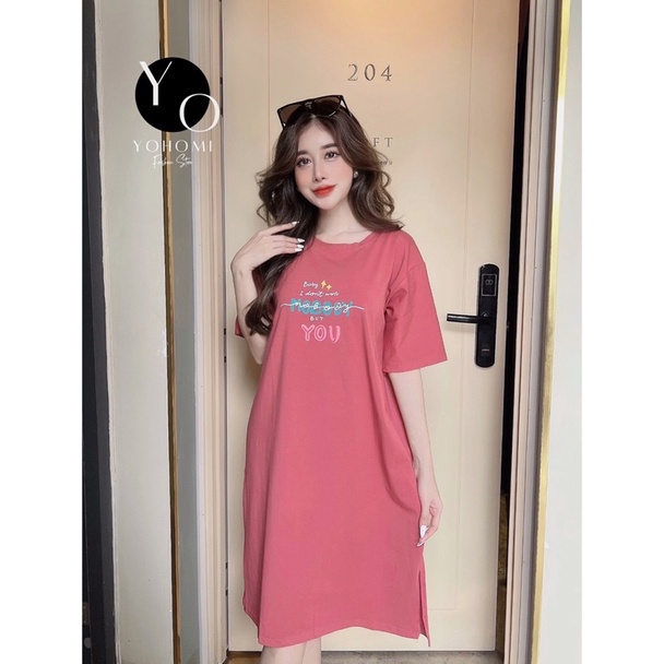 Đầm bigsize dáng suông thun thái form rộng dưới 70kg
