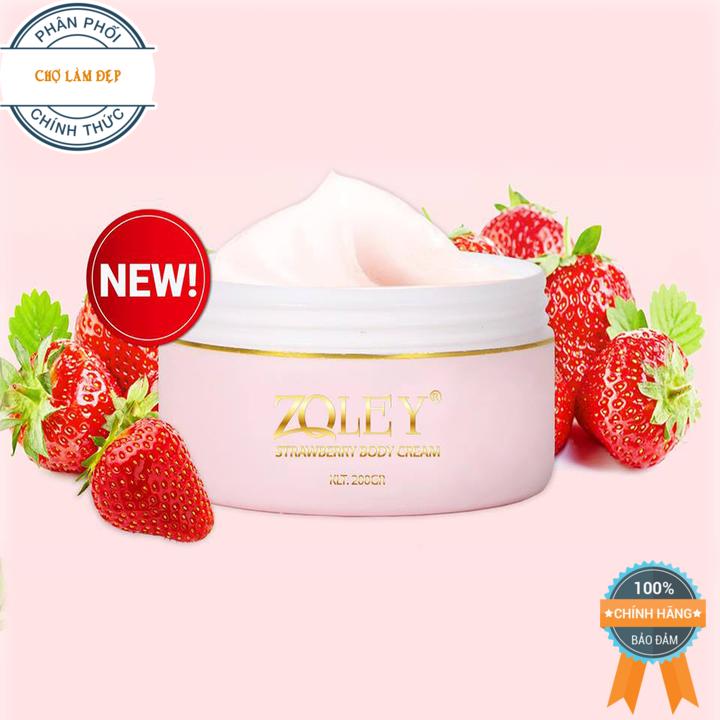 Kem Trắng Da Body Dâu Zoley 200g - Kem mềm, thơm mát dùng rất thích