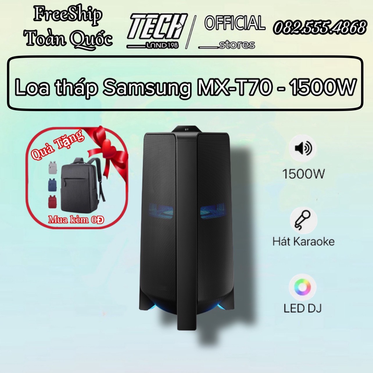 [FREE SHIP TOÀN QUỐC] Loa Tháp karaoke Samsung  MX-T70/XV VÀ T50 - 1500W chính hãng