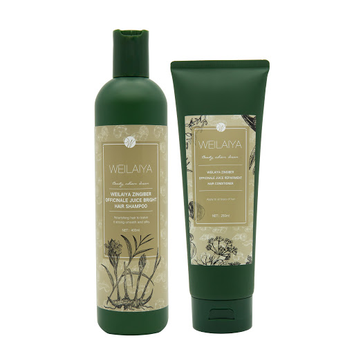 Bộ dầu gội xả gừng tem nâu Weilaiya ngăn rụng kích mọc tóc chính hãng