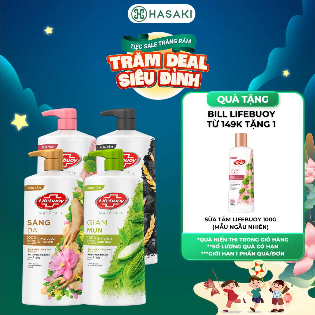 [MUA LÀ CÓ QUÀ] Sữa Tắm Lifebuoy Detox Và Bảo Vệ Khỏi Vi Khuẩn Hasaki Sản Phẩm Chính Hãng