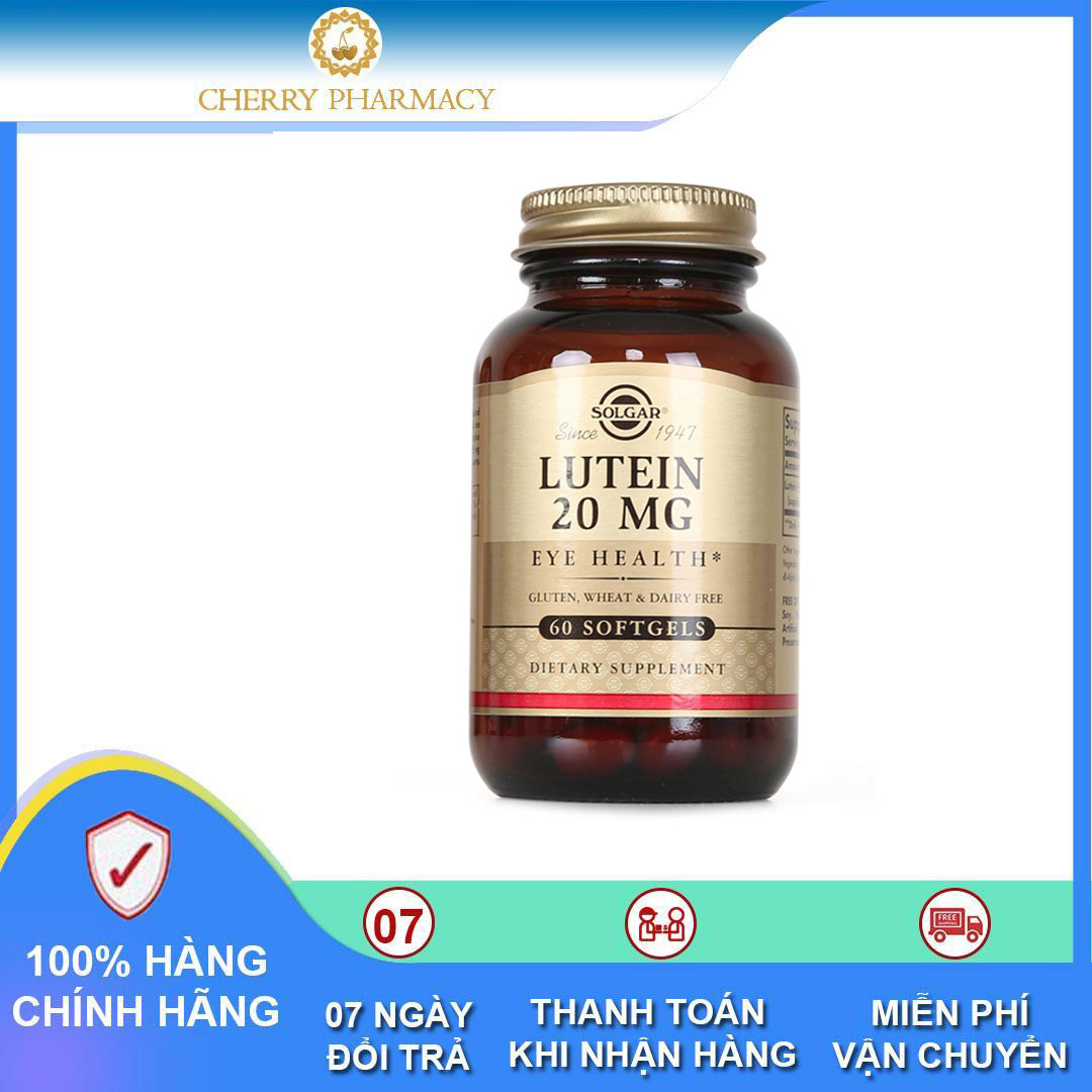 Viên bổ mắt Solgar Lutein 20mg 60 viên - Nhập khẩu USA chính hãng
