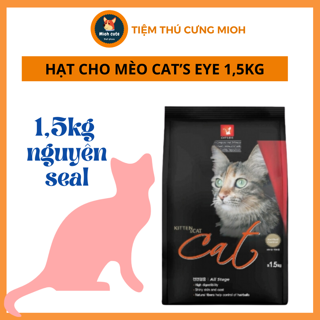 Thức ăn hạt cat's eye cho mèo mọi lứa tuổi túi 1,5kg