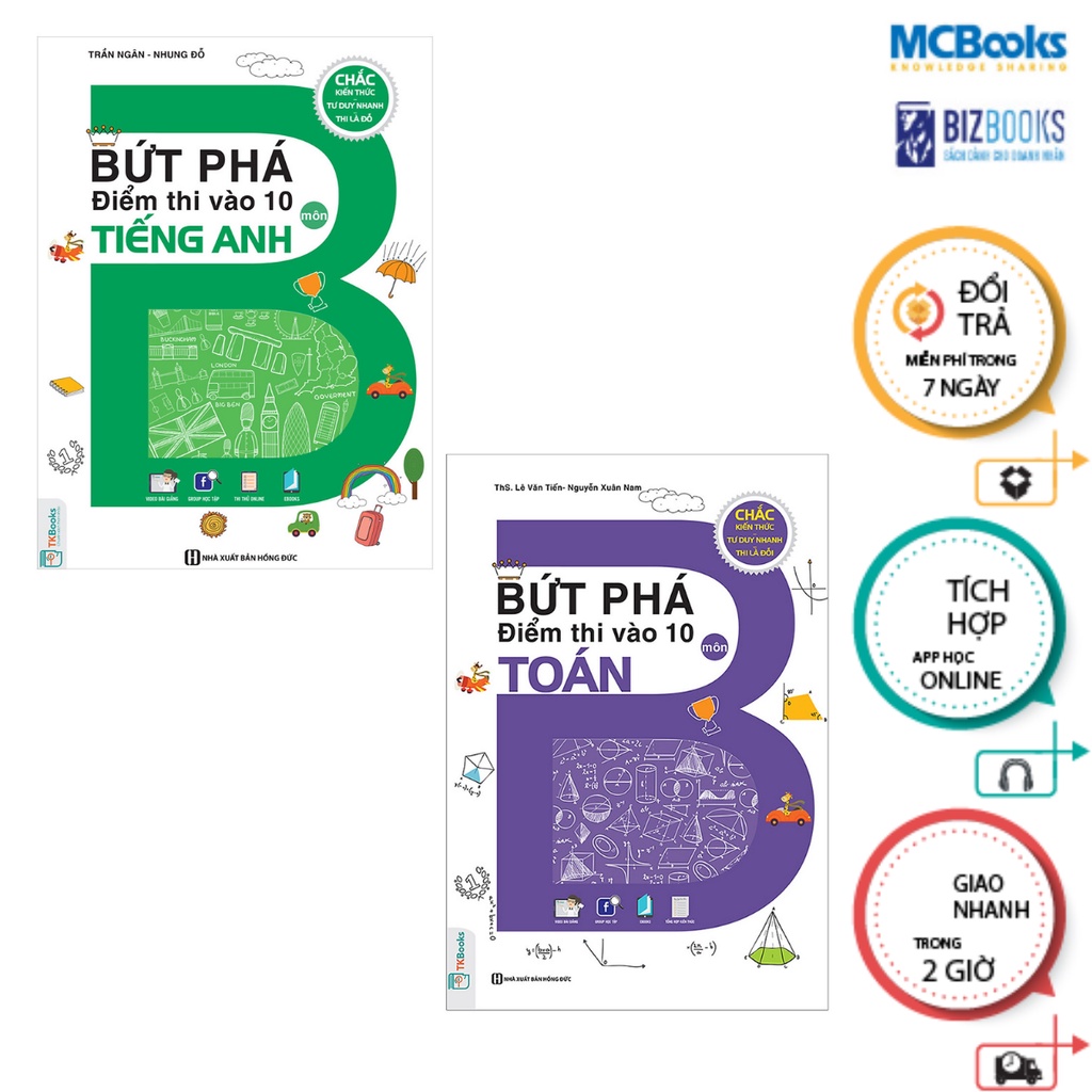 Combo Bứt Phá Điểm Thi Vào 10 Môn Tiếng Anh - Bứt Phá Điểm Thi Vào 10 Môn Toán